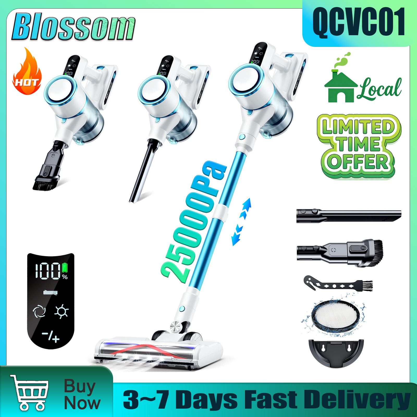 Blossom QCVC01 Wireless Vacuum - Interior Design Type recension och pris
