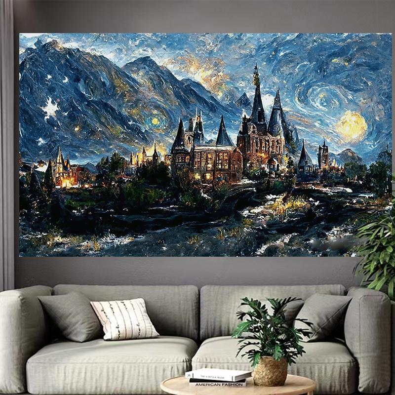 Castle Lake Wall Tapestry Fant - Interior Design Poster recension och pris