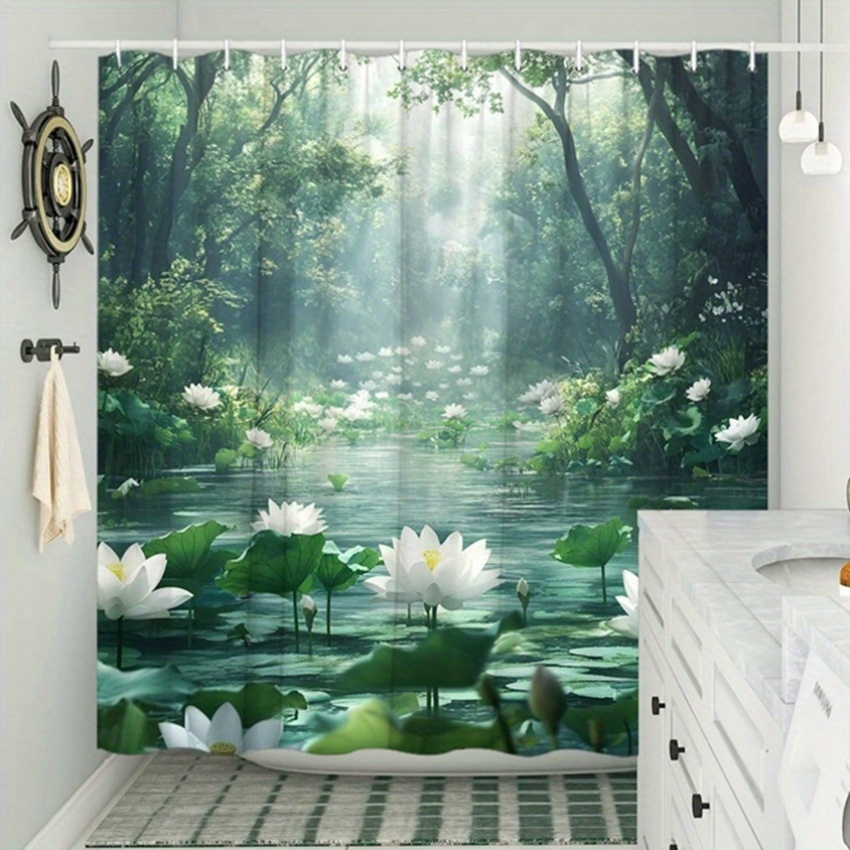 Lotus Forest Shower Curtain Po - Interior Design Zen Style recension och pris