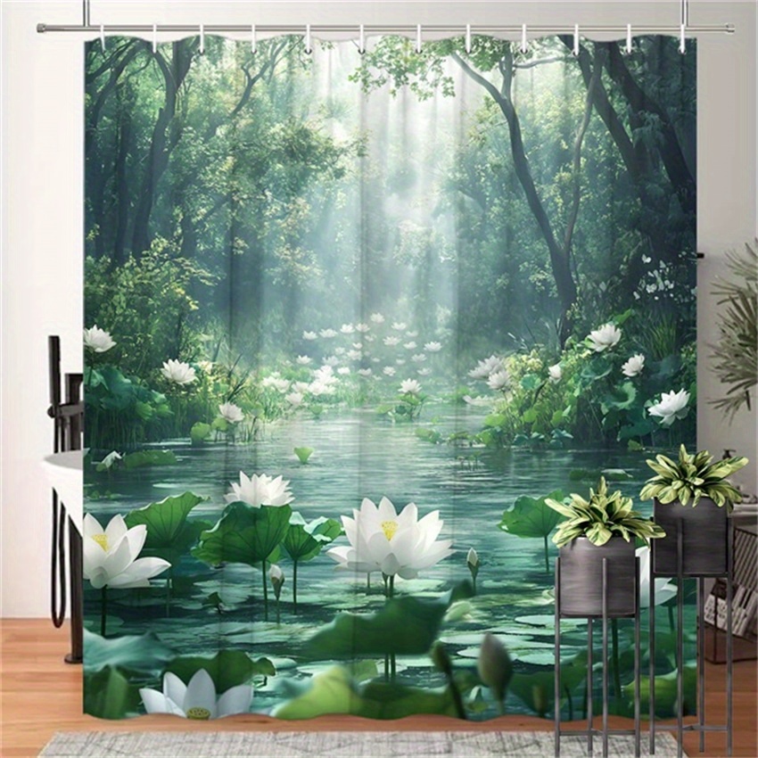 Lotus Forest Shower Curtain Po - Interior Design Zen Style recension och pris