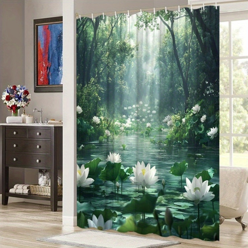 Lotus Forest Shower Curtain Po - Interior Design Zen Style recension och pris