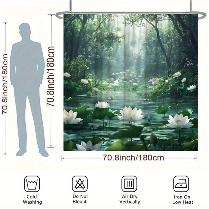 Lotus Forest Shower Curtain Po - Interior Design Zen Style recension och pris