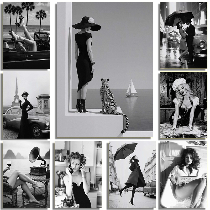 Black And White Fashion Street - Interior Design Poster recension och pris