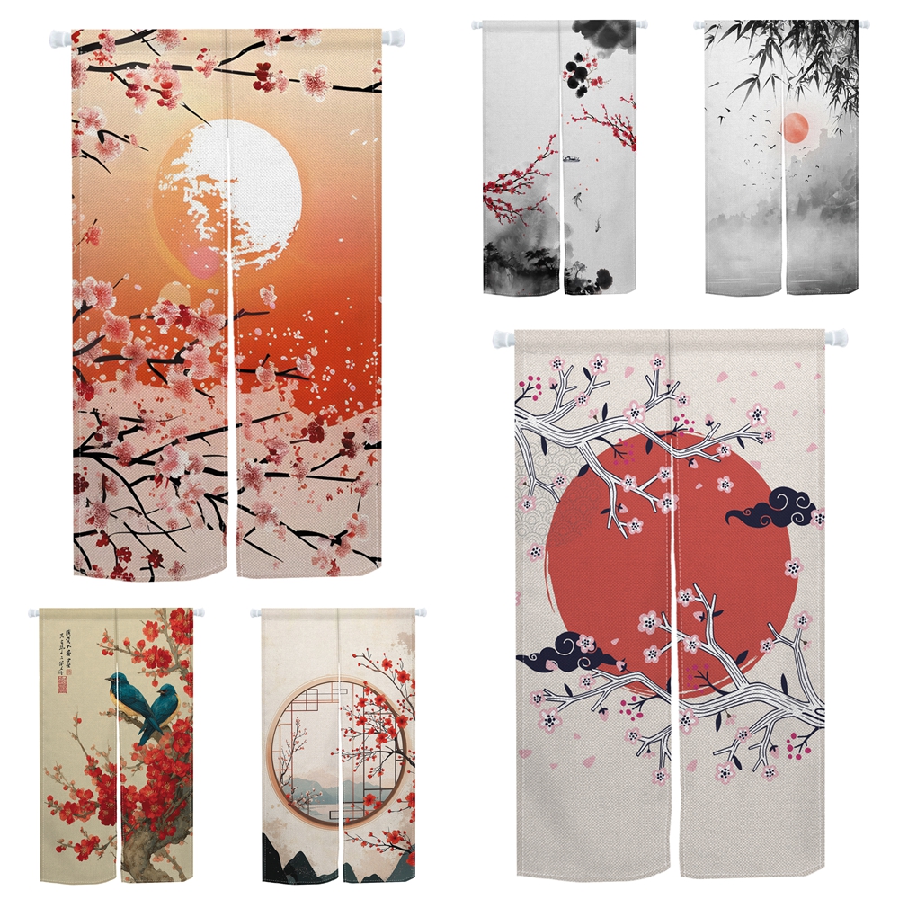 Japanese Door Curtain Cherry B - Interior Design Zen Style recension och pris