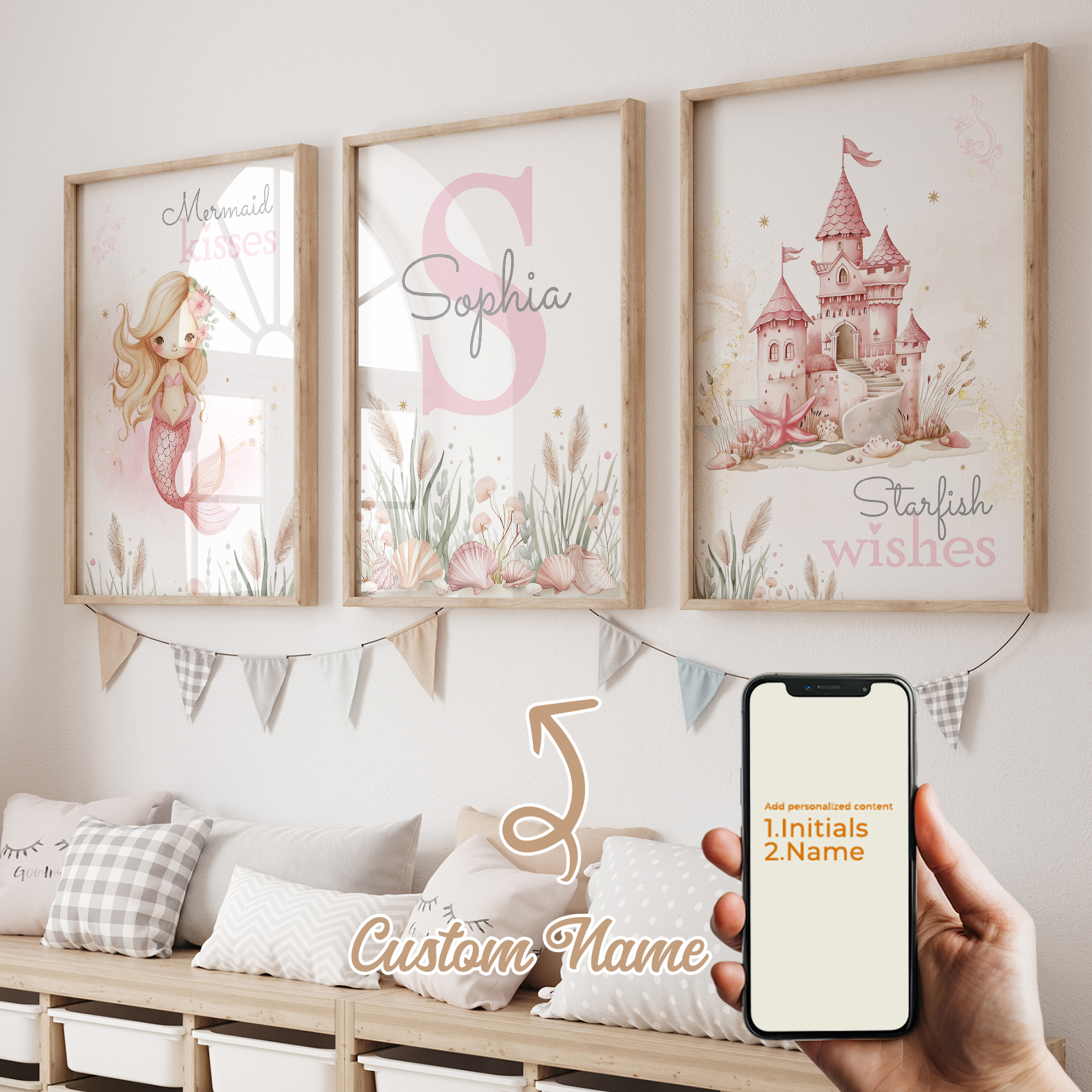 3pcs Personalized Custom Name  - Interior Design Room recension och pris