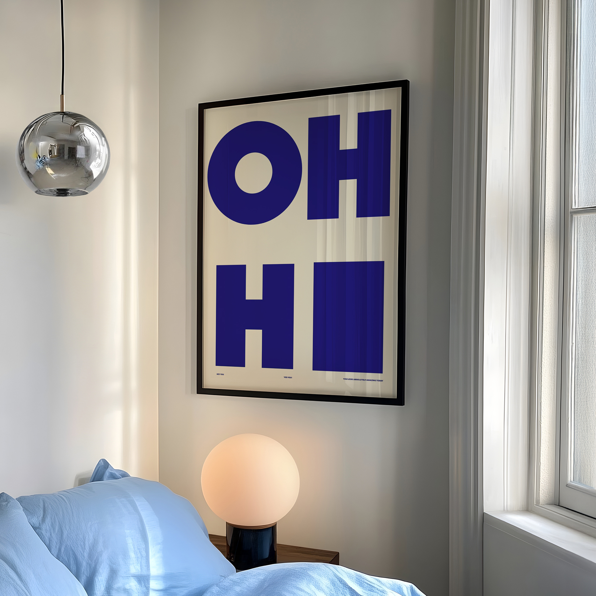 Modern,Minimalist OH HI Blue W - Interior Design Room recension och pris