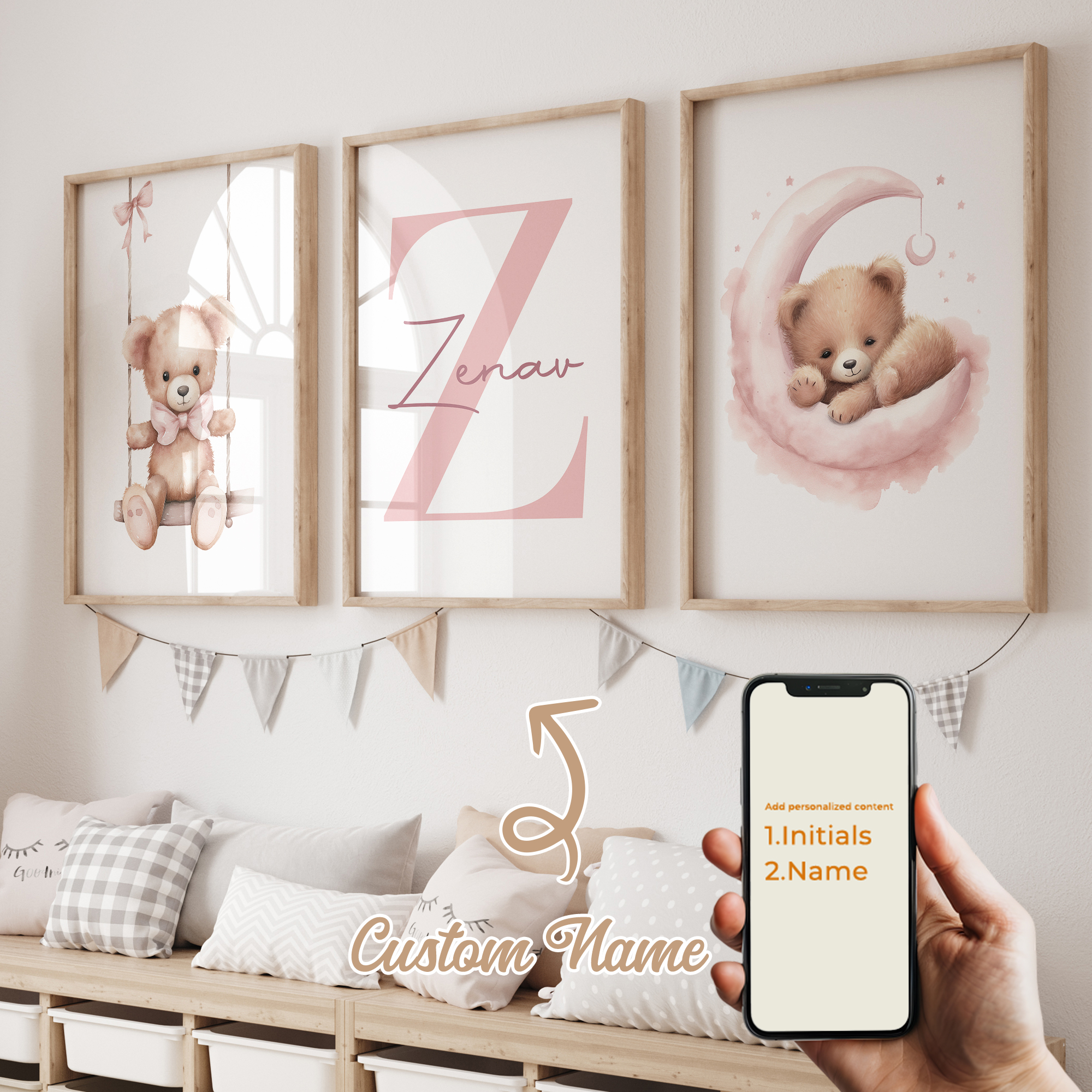 3pcs Personalized Custom Name  - Interior Design Room recension och pris