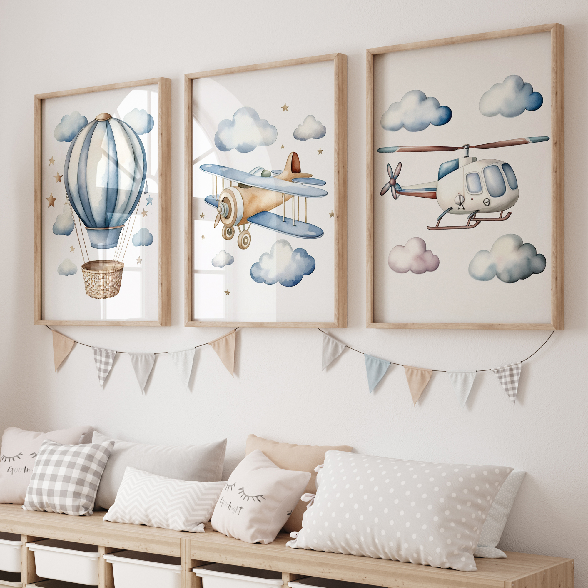 Cartoon Children Airplane Heli - Interior Design Room recension och pris