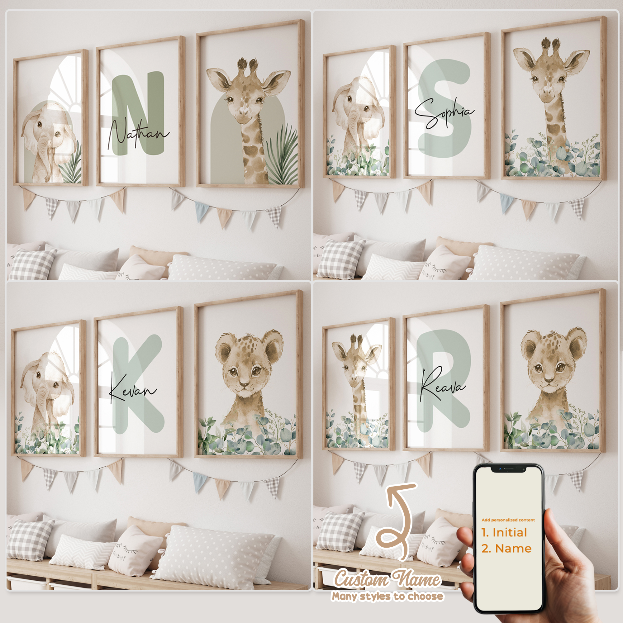 3pcs Personalized Custom Name  - Interior Design Room recension och pris