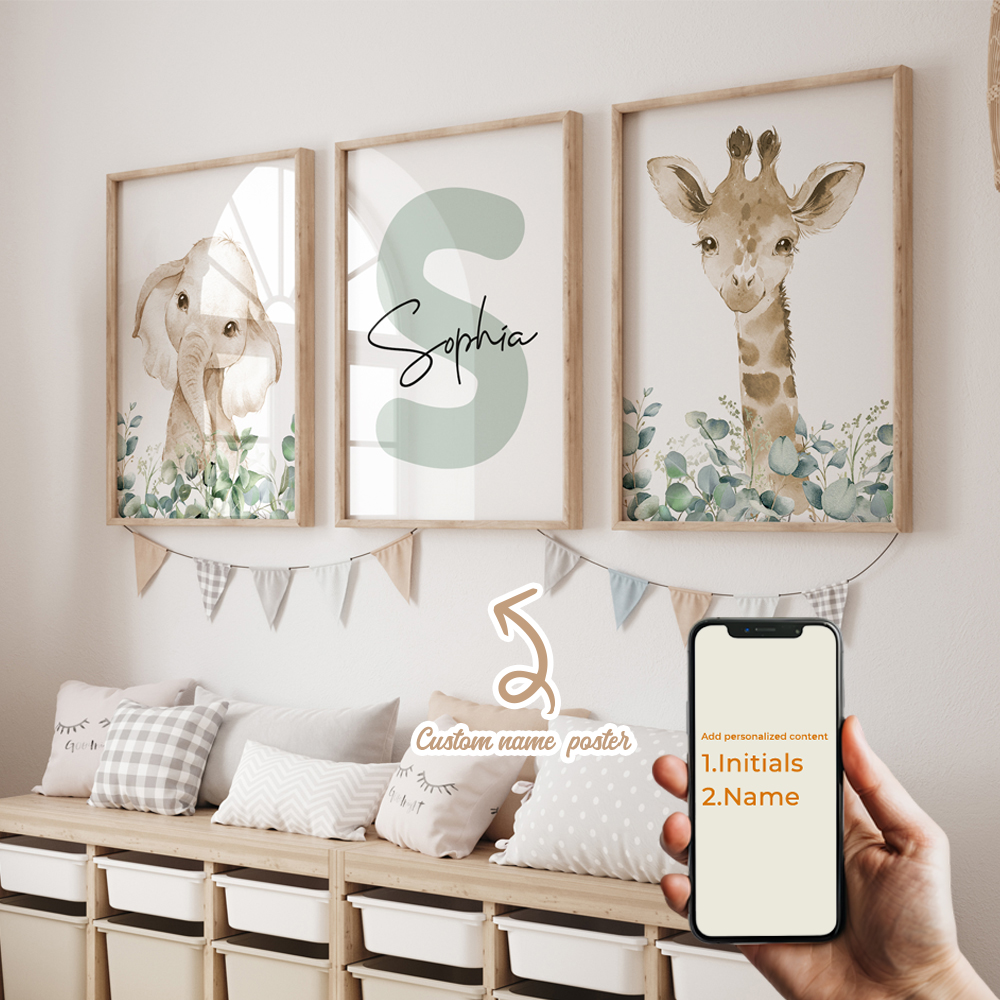 3pcs Personalized Custom Name  - Interior Design Room recension och pris