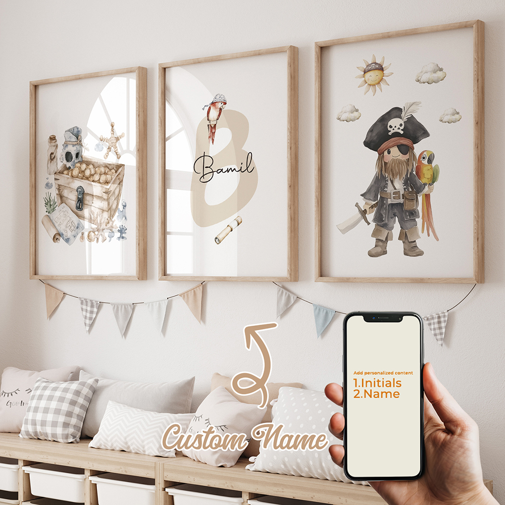 3pcs Personalized Custom Name  - Interior Design Room recension och pris