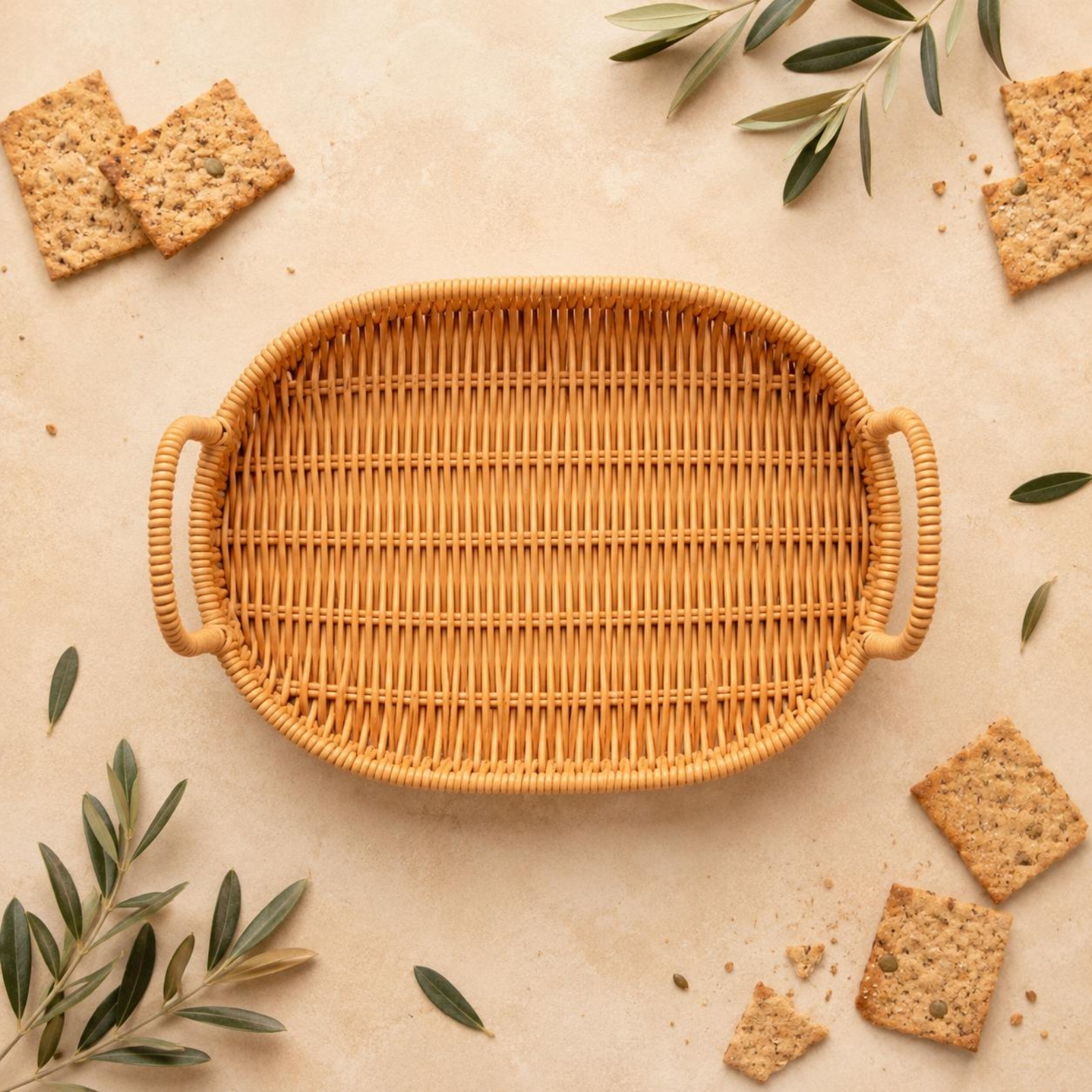 Woven Serving Tray Loop Handle - Rattan Tray Handle recension och pris