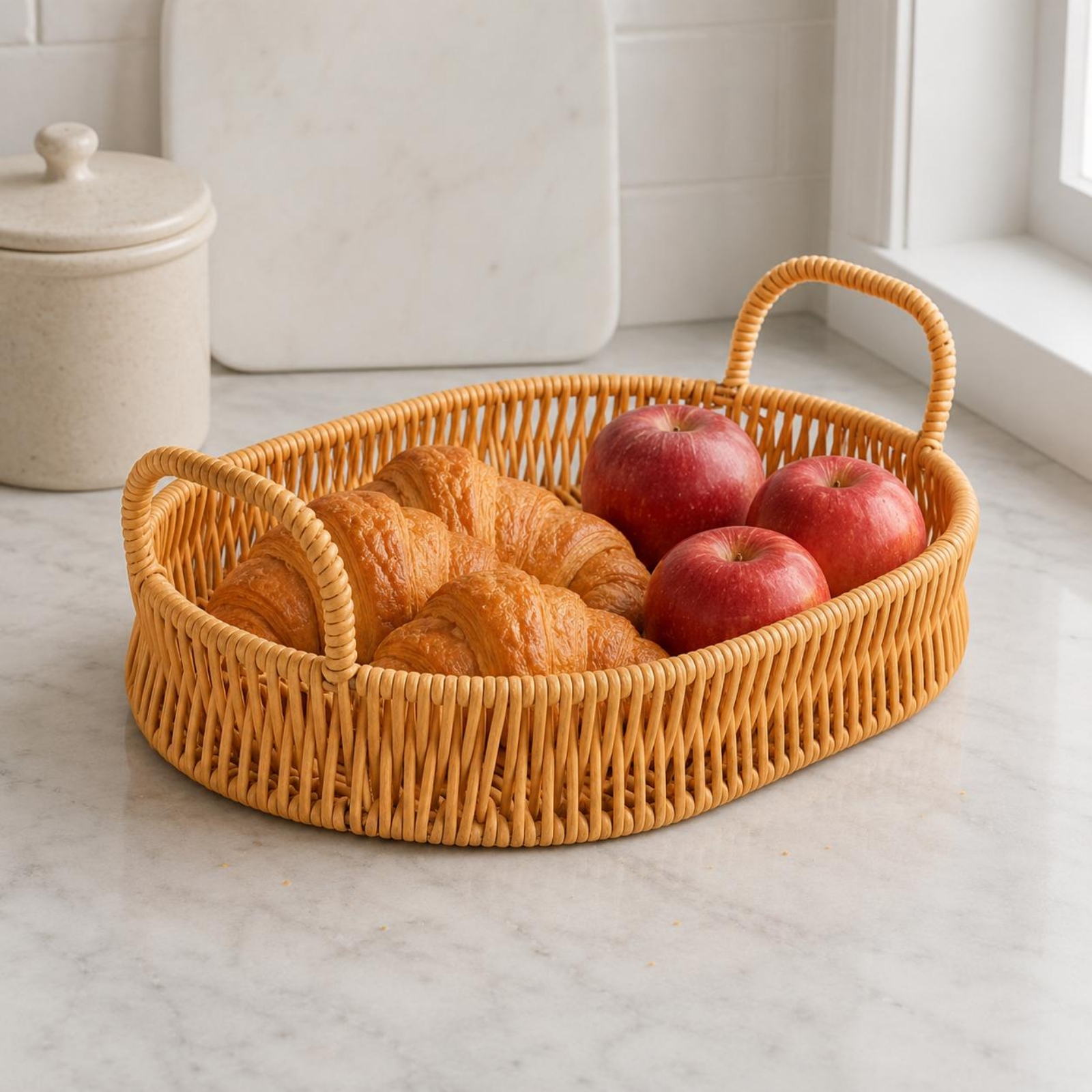 Woven Serving Tray Loop Handle - Rattan Tray Handle recension och pris