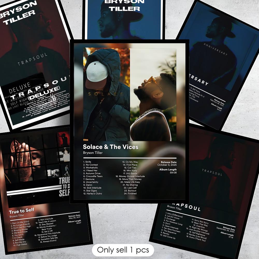 B-Bryson Tiller Rapper Album P - Interior Design Poster recension och pris