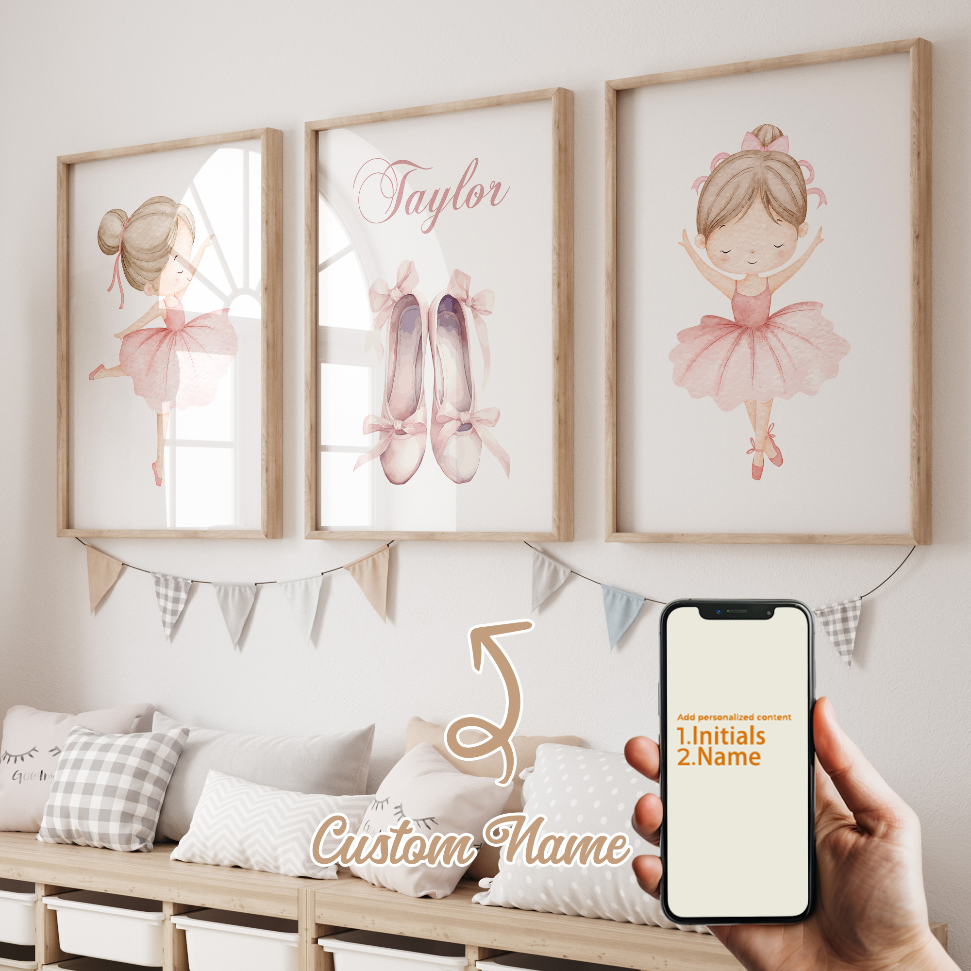 3pcs Personalized Custom Name  - Interior Design Room recension och pris